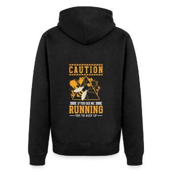 Honey Swarm of bees Bumblebee - Unisex Premium Organic Zip Hoodie - black - Back - Nico (187cm)