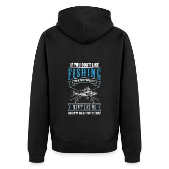 Pêcheur Pêcheur Hameçon Eau - Veste à capuche bio Premium Unisexe - noir - Dos - Nico (187cm)