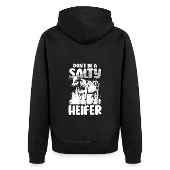 Boeuf Moo Animal Love - Veste à capuche bio Premium Unisexe - noir - Dos - Nico (187cm)