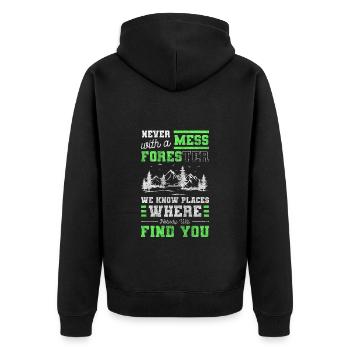 Travailleurs forestiers Forêts Arbre - Veste à capuche bio Premium Unisexe - noir - Dos - Nico (187cm)