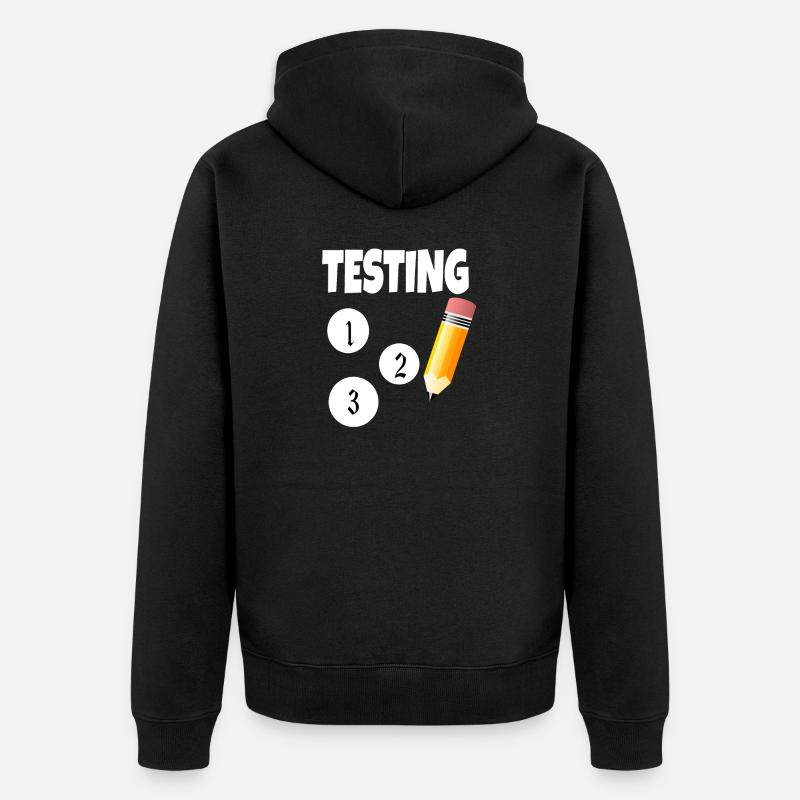Test 123 avec un crayon - Veste à capuche bio Premium Unisexe - noir