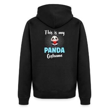 Panda Panda Bear - Unisex Premium Organic Zip Hoodie - black - Back - Nico (187cm)