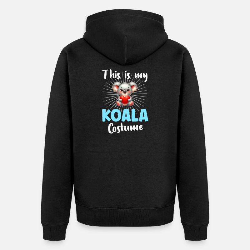 Koala Koalabär - Unisex Premium Bio Zip Hoodie - Schwarz