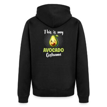 Avocado - Unisex Premium Bio Zip Hoodie - Schwarz - Hinten - Nico (187cm)
