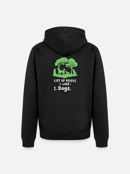 Hundeliebhaber Hundebesitzer - Unisex Premium Bio Zip Hoodie - Schwarz