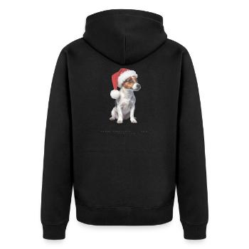 Bonnet de Noël Jack Russell Terrier - Veste à capuche bio Premium Unisexe - noir - Dos - Nico (187cm)