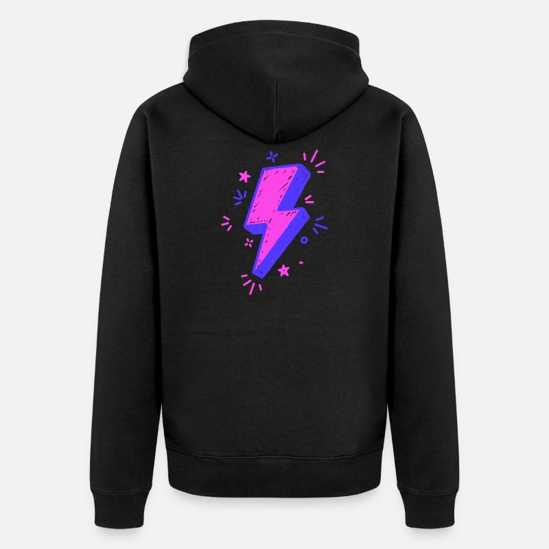 Lebendiger, bunter Strahl für Drucke - Unisex Premium Bio Zip Hoodie - Schwarz