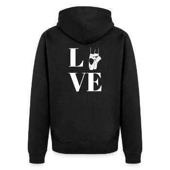 Love ballet - Unisex Premium Organic Zip Hoodie - black - Back - Nico (187cm)
