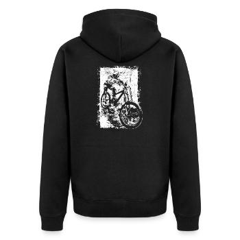 BMX VTT Descente Grunge Silhouette Grunge - Veste à capuche bio Premium Unisexe - noir - Dos - Nico (187cm)