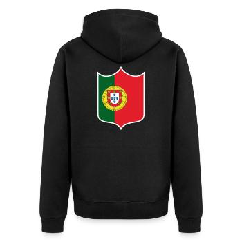 Portugal - Veste à capuche bio Premium Unisexe - noir - Dos - Nico (187cm)