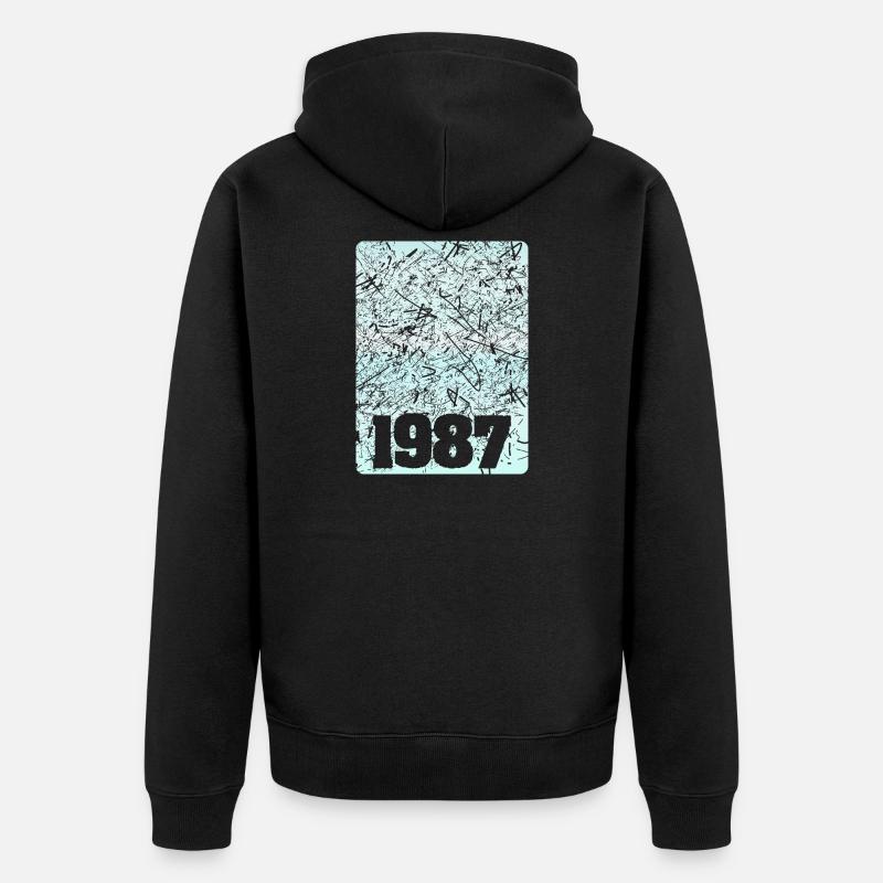 Figure 1987 - Veste à capuche bio Premium Unisexe - noir