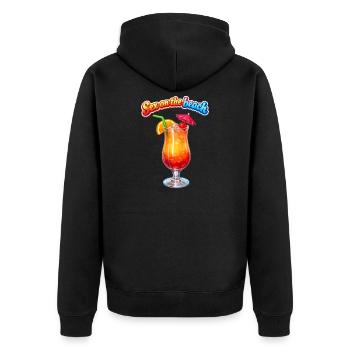 Sexe sur la plage - Veste à capuche bio Premium Unisexe - noir - Dos - Nico (187cm)