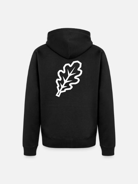 Eichenblatt Blatt Symbol - Unisex Premium Bio Zip Hoodie - Schwarz