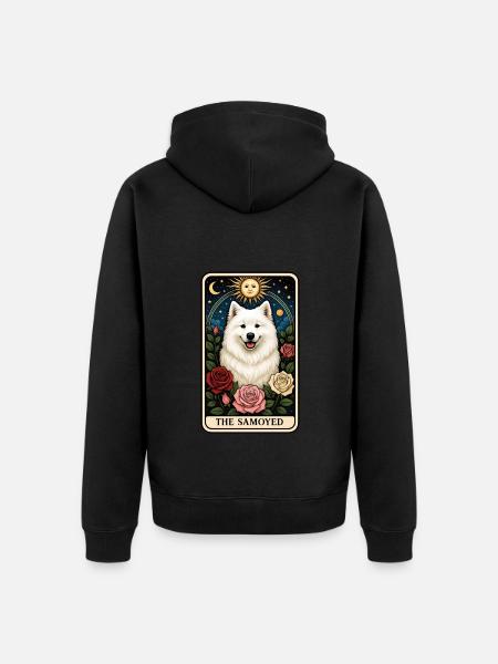 Samojede - Unisex Premium Bio Zip Hoodie - Schwarz