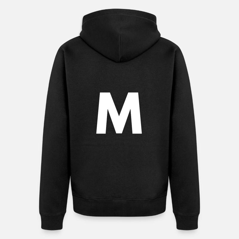 M - Unisex Premium Bio Zip Hoodie - Schwarz