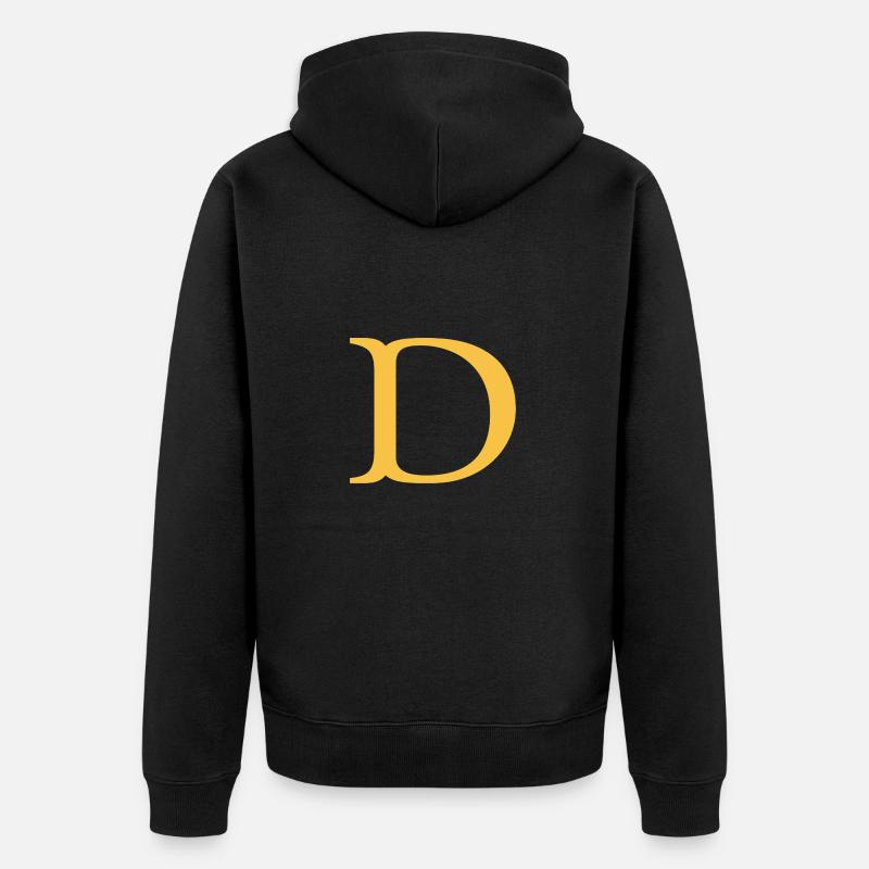 D - Veste à capuche bio Premium Unisexe - noir