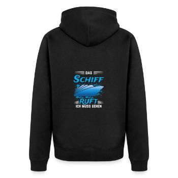 Croisière Le bateau appelle j’ai besoin de partir vacances - Veste à capuche bio Premium Unisexe - noir - Dos - Nico (187cm)