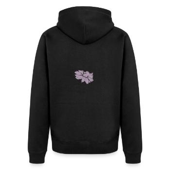 Biene Blüte Honigbiene Kamille Gänseblümchen - Unisex Premium Bio Zip Hoodie - Schwarz - Hinten - Nico (187cm)