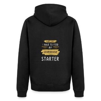 Désolé, je ne peux pas avoir à nourrir mon levain - Veste à capuche bio Premium Unisexe - noir - Dos - Nico (187cm)