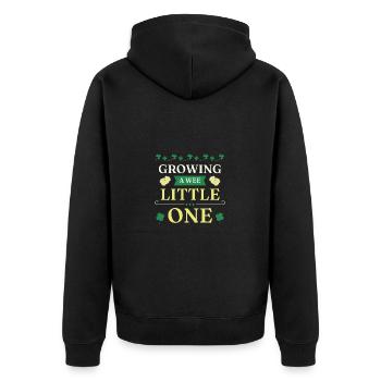 Cultiver un petit petit jour de la Saint-Patrick - Veste à capuche bio Premium Unisexe - noir - Dos - Nico (187cm)