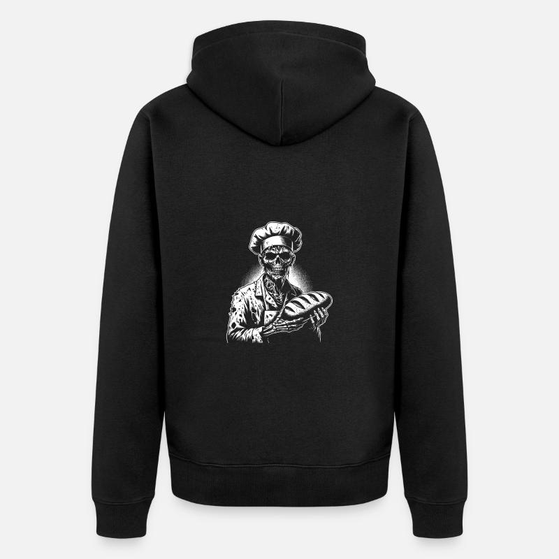 Boulanger zombie Boulanger effrayant - Veste à capuche bio Premium Unisexe - noir