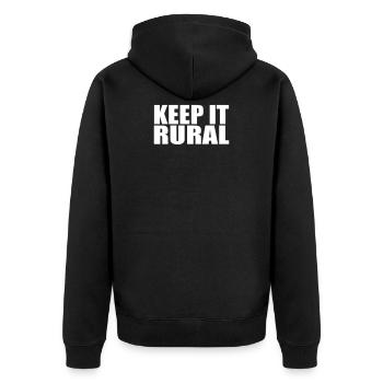 Keep it agriculture rurale citation Copie - Veste à capuche bio Premium Unisexe - noir - Dos - Nico (187cm)