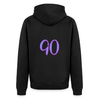 90 - Veste à capuche bio Premium Unisexe - noir - Dos - Nico (187cm)