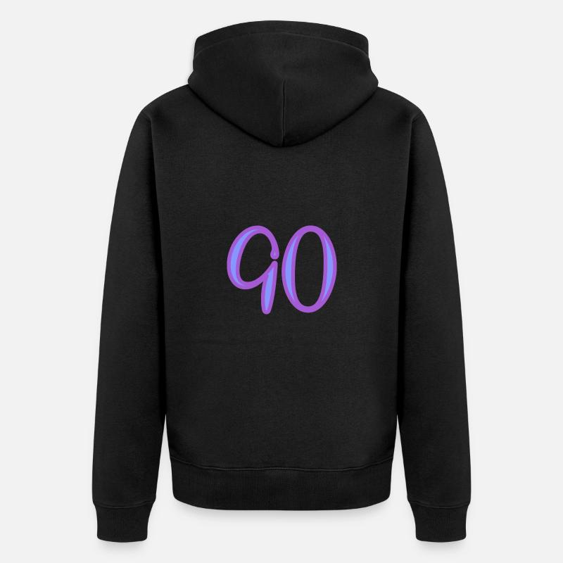 90 - Veste à capuche bio Premium Unisexe - noir