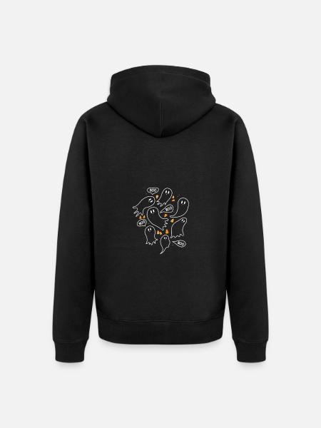 Halloween BOO BOO - Unisex Premium Organic Zip Hoodie - black
