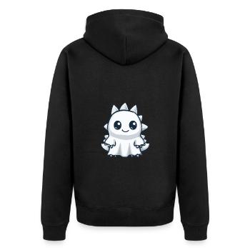 Dinosaure Stégosaure Halloween Fantôme - Veste à capuche bio Premium Unisexe - noir - Dos - Nico (187cm)