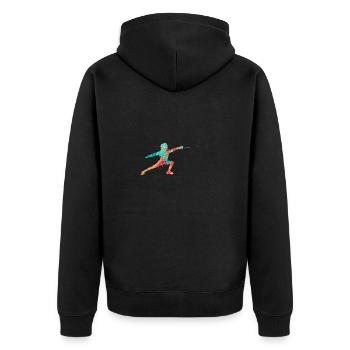 Escrime et escrime PopArt - Veste à capuche bio Premium Unisexe - noir - Dos - Nico (187cm)