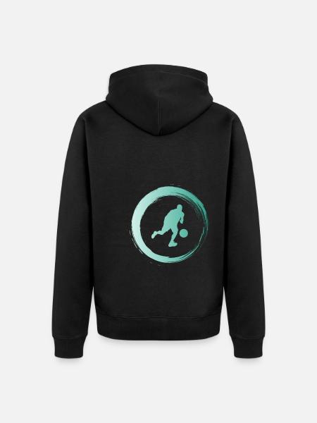 Sporty Hobby Leidenschaft Basketball - Unisex Premium Bio Zip Hoodie - Schwarz