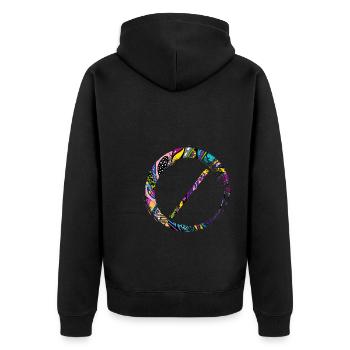 Sporty Hobby Leidenschaft Blockflöte - Unisex Premium Bio Zip Hoodie - Schwarz - Hinten - Nico (187cm)