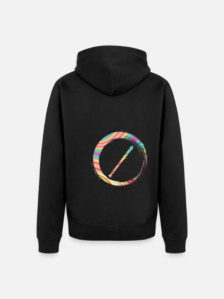 Sporty Hobby Leidenschaft Blockflöte - Unisex Premium Bio Zip Hoodie - Schwarz
