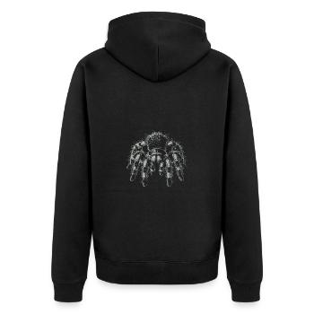 Large Hairy Tarantula Tarantula - Unisex Premium Organic Zip Hoodie - black - Back - Nico (187cm)
