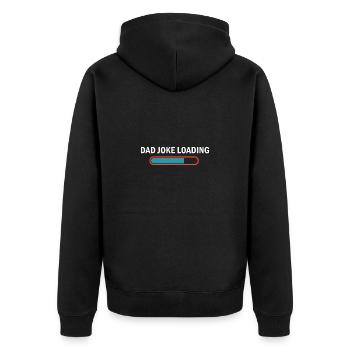 Papa Witz Laden Lustig Vatertag Humor Schlechtes Wortspiel - Unisex Premium Bio Zip Hoodie - Schwarz - Hinten - Nico (187cm)