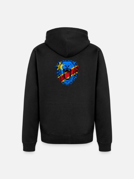 Democratic Republic of the Congo - Unisex Premium Organic Zip Hoodie - black