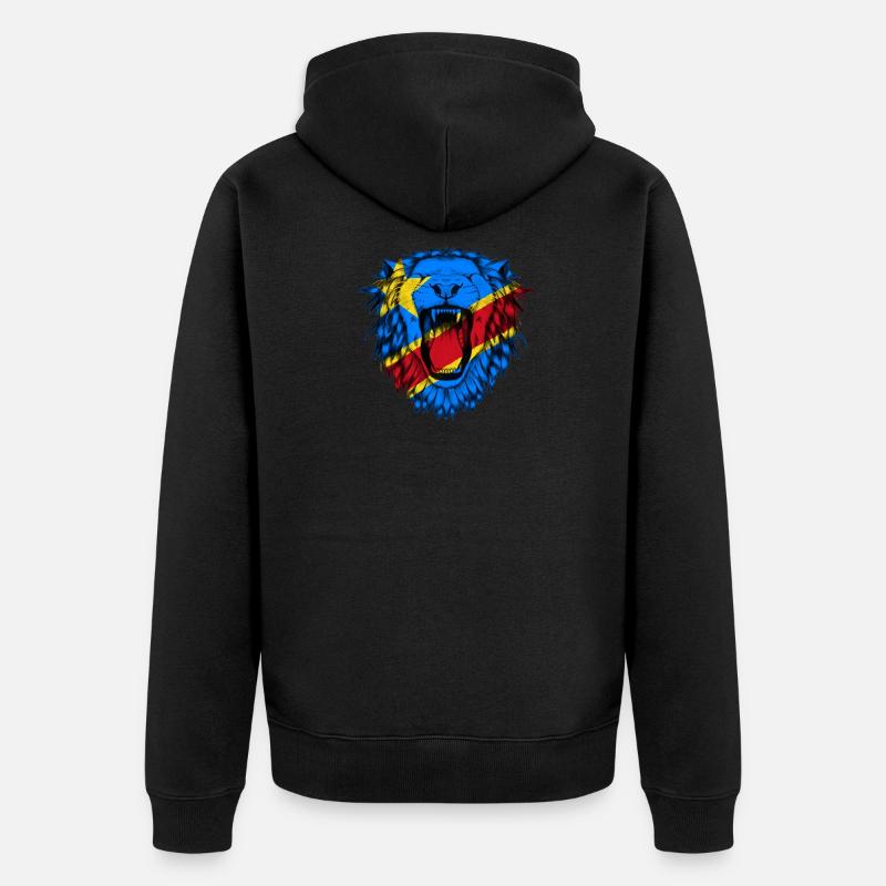 République démocratique du Congo - Veste à capuche bio Premium Unisexe - noir