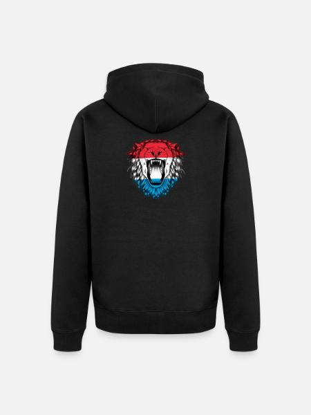 Luxembourg - Unisex Premium Organic Zip Hoodie - black