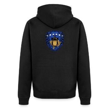 Kosovo - Veste à capuche bio Premium Unisexe - noir - Dos - Nico (187cm)
