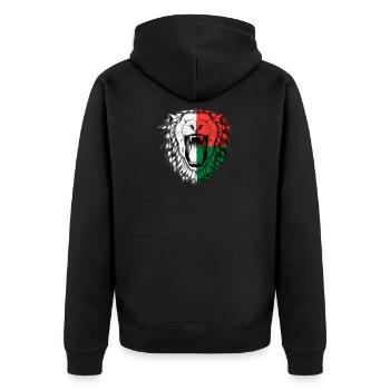 Madagaskar - Unisex Premium Bio Zip Hoodie - Schwarz - Hinten - Nico (187cm)