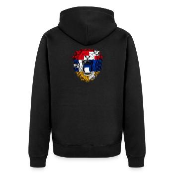 Haut-Karabakh - Veste à capuche bio Premium Unisexe - noir - Dos - Nico (187cm)