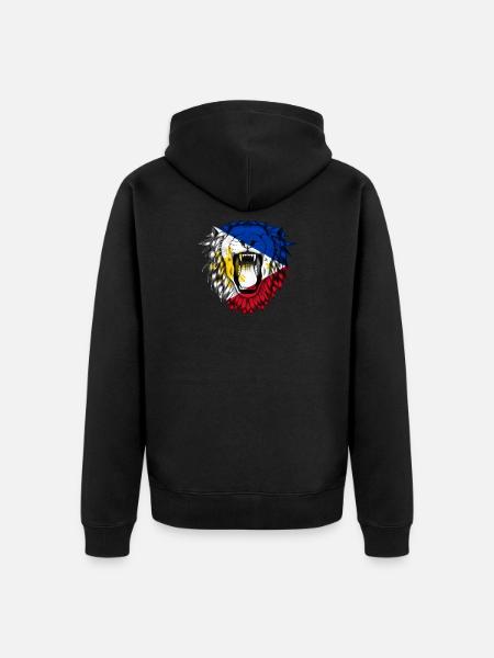 Philippines - Unisex Premium Organic Zip Hoodie - black