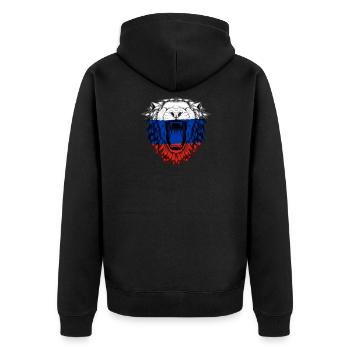 Russie - Veste à capuche bio Premium Unisexe - noir - Dos - Nico (187cm)