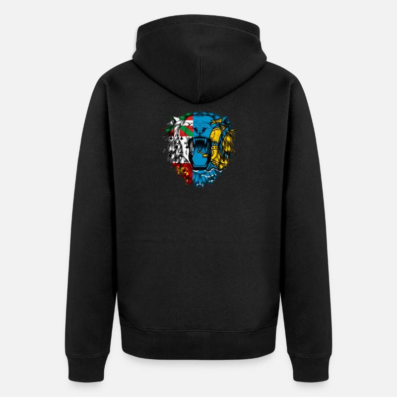St. Pierre und Miquelon - Unisex Premium Bio Zip Hoodie - Schwarz