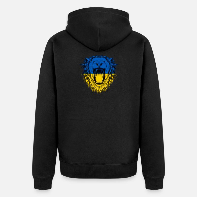 Ukraine - Unisex Premium Bio Zip Hoodie - Schwarz