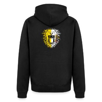 Vatican - Unisex Premium Organic Zip Hoodie - black - Back - Nico (187cm)