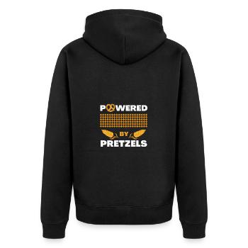 Propulsé par des bretzels, une cuisine allemande cool - Veste à capuche bio Premium Unisexe - noir - Dos - Nico (187cm)