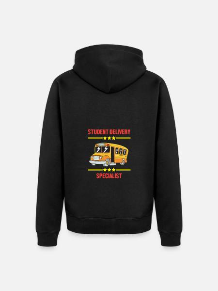 School Bus Driver School Bus - Unisex Premium Organic Zip Hoodie - black