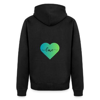 Chien Chiens Amour du chien - Veste à capuche bio Premium Unisexe - noir - Dos - Nico (187cm)